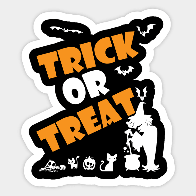 trick or treat Sticker by hananeshopping